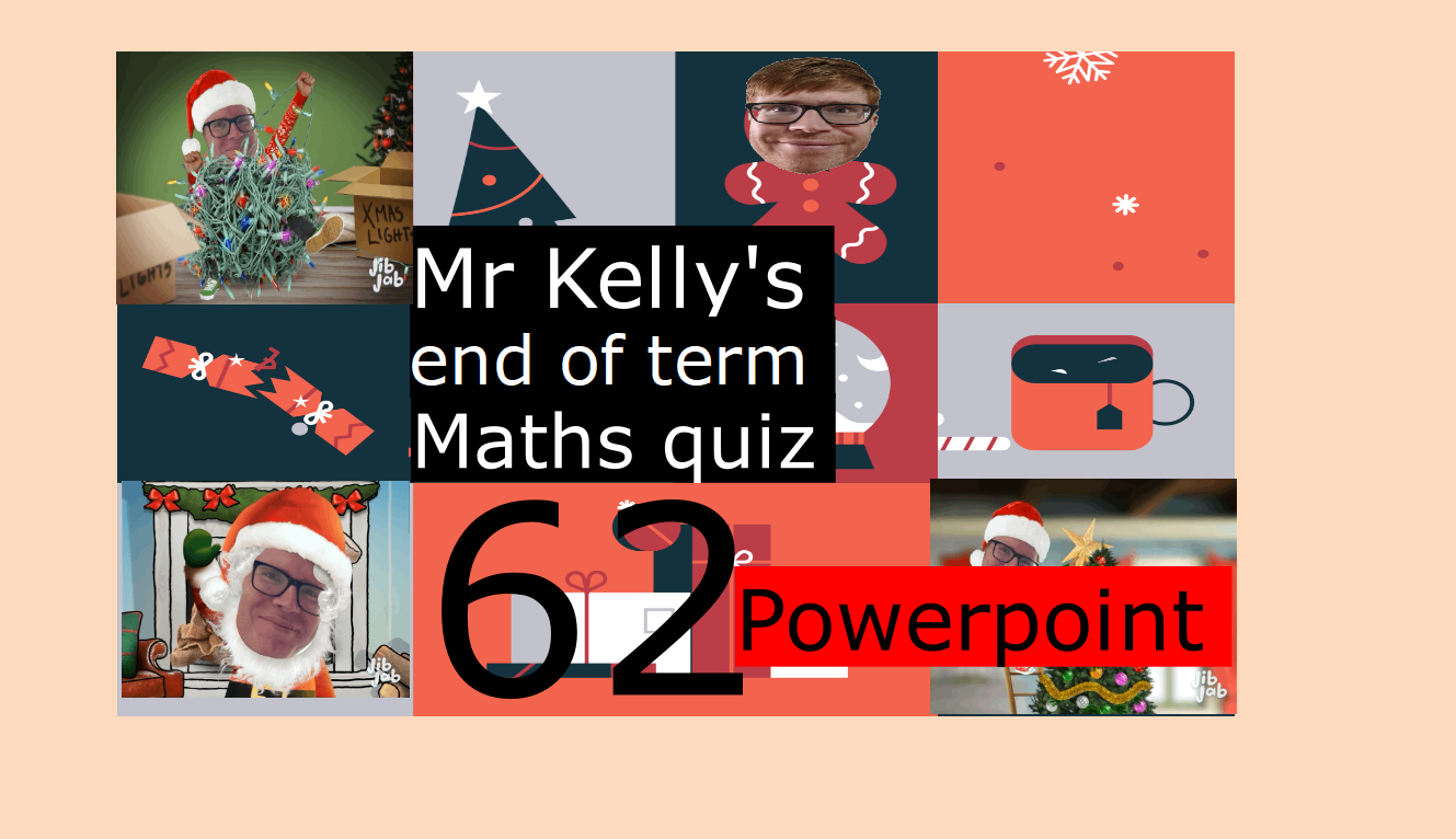 Mr Kelly's Fun Maths Reward Quiz 62 [Christmas Quiz] | Teaching Resources