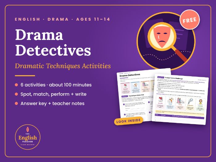 Drama Detectives | Dramatic Techniques Activities – Hamartia, Hubris, Pathos, Anagnorisis, Catharsis