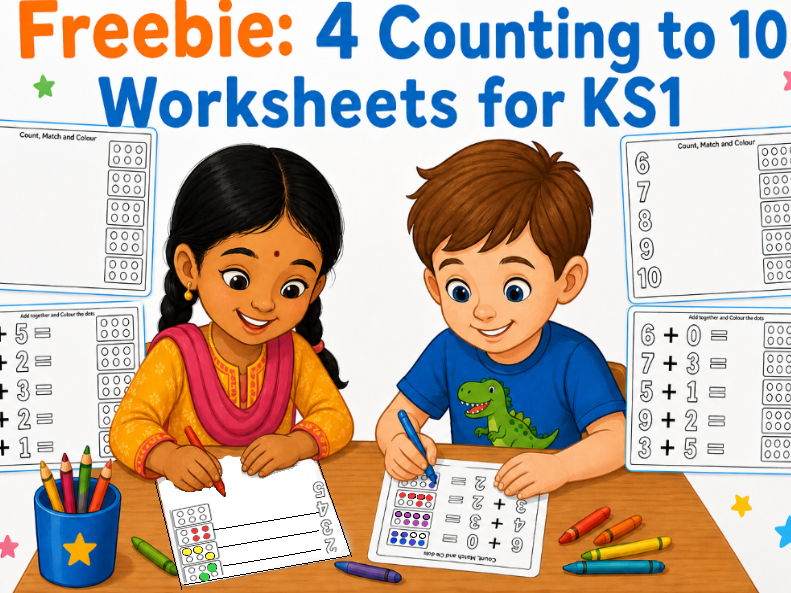Freebie 4 Counting to 10 Worksheets KS1