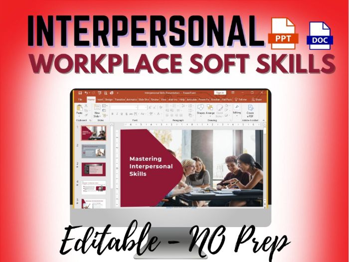 Interpersonal Skills in the Workplace - Powerpoint Presentation - no prep - editable