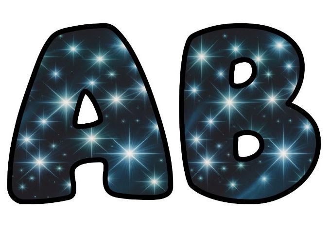 Shiny White Stars Well Done Classroom Display | Lettering Set | Upper & Lowercase, 0-9 and Signs