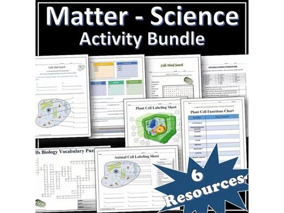 Matter Activity Bundle | Science Webquests | Puzzles | EDITABLE