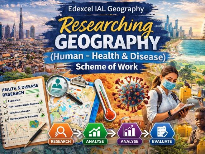 Edexcel IAL Geography- Paper 4- RG- Human, Health and Disease research SOW