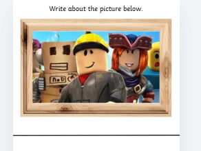 Roblox and Minecraft Writing Picture Prompts