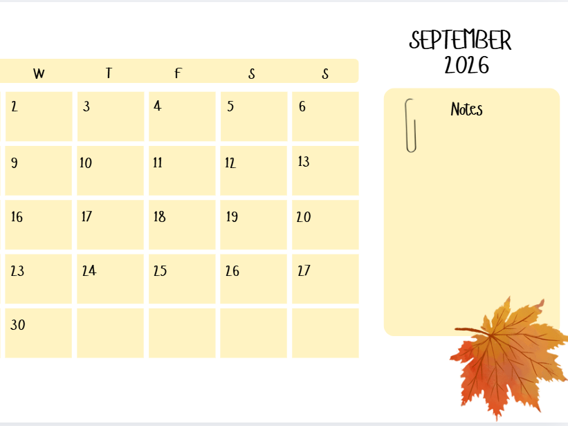 Calender Term 1 2026
