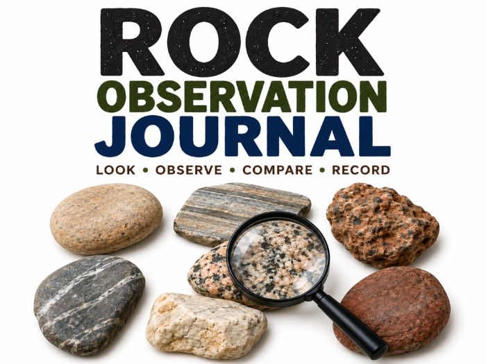Rock Observation Journal | Rocks & Minerals Science Worksheets | Kindergarten–2nd Grade