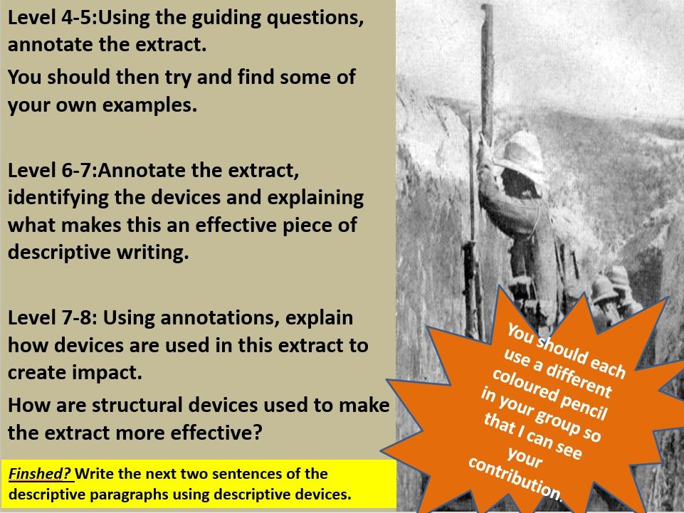 Descriptive Writing - Conflict