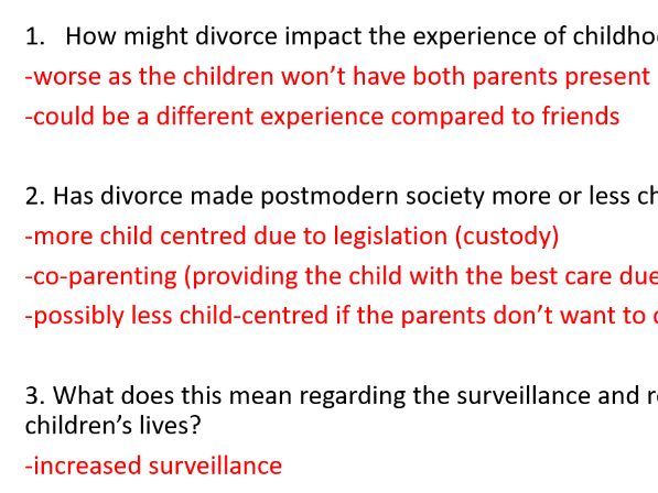 AQA Sociology the future of childhood