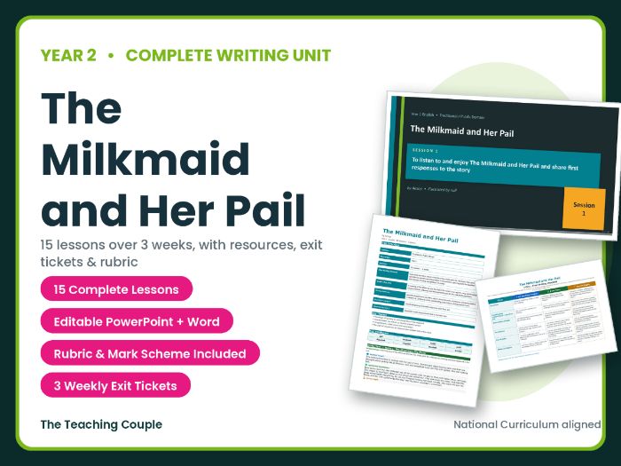The Milkmaid and Her Pail | Year 2 English Unit | 15 Complete Lessons