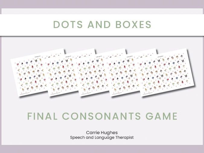 DOTS AND BOXES - FINAL CONSONANTS