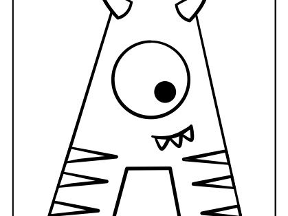 Alphabet monster colouring book