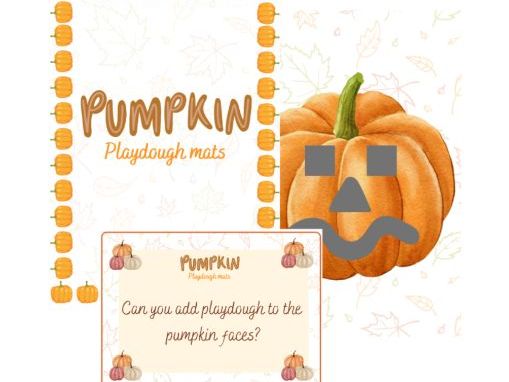 Pumpkin playdough mats - EYFS and KS1