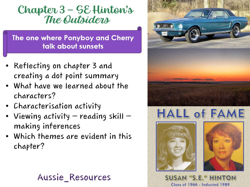 10 English – The Outsiders Novel Study – Chapter 3