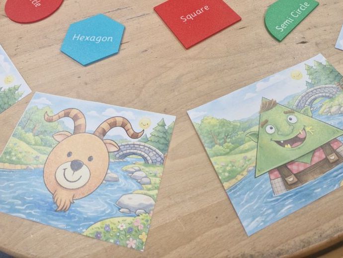 Three goats gruff shapes