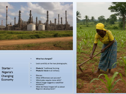 AQA GCSE Geography Industrial Change, TNC's and Nigeria in the Wider World.