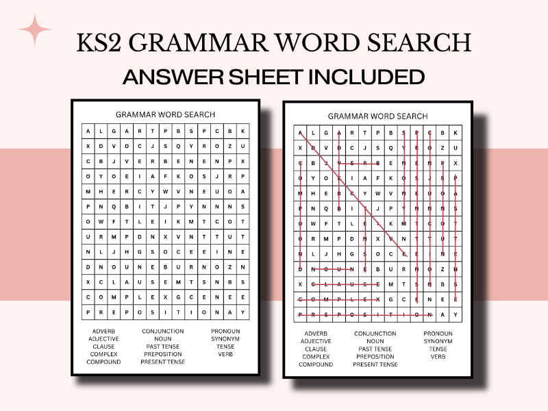 KS2 Grammar Word Search | Fun SPaG Activity