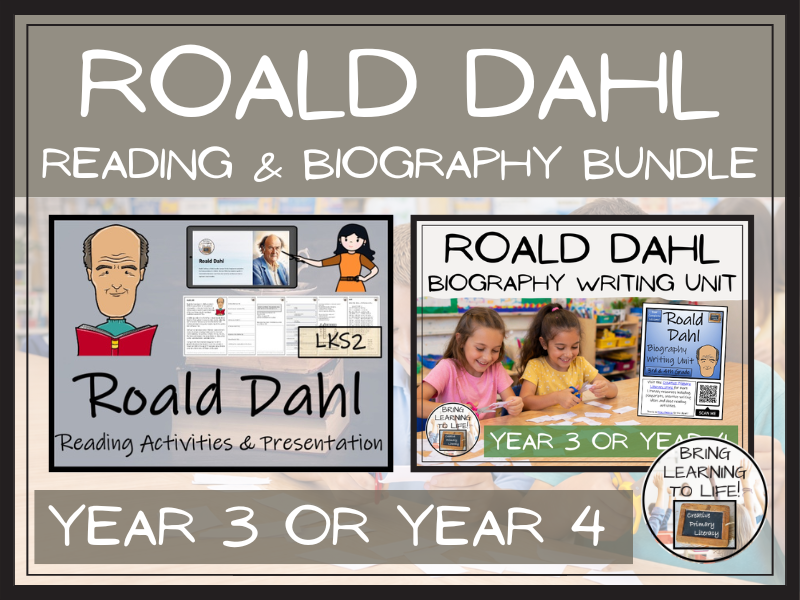 Roald Dahl Reading Comprehension & Biography Bundle | LKS2