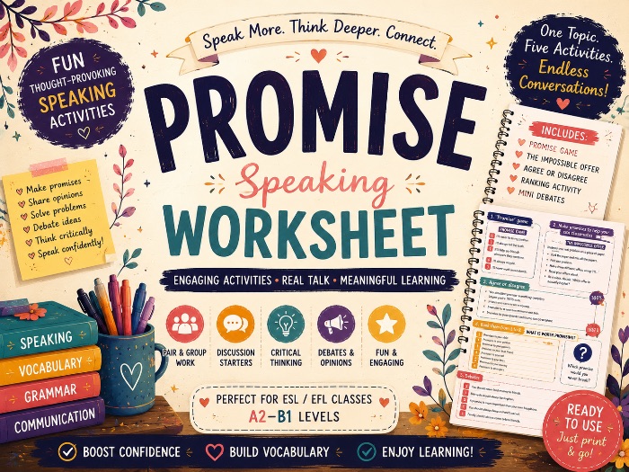 Promises: Fun  Speaking | ESL Worksheet A2-B1