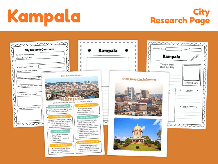 Kampala City Research Project | Uganda Geography Worksheets