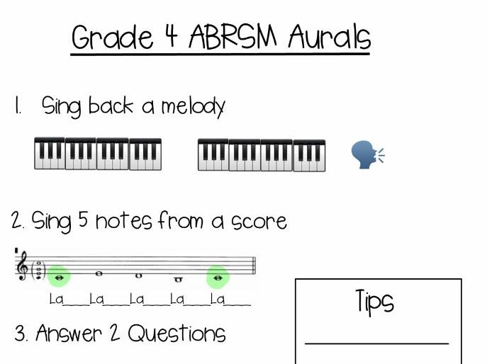 Grade 4 ABRSM Aural Worksheet