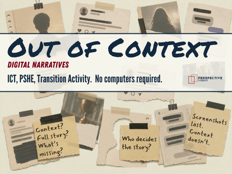 Digital Narratives Lesson - KS3 PSHE ICT Computing