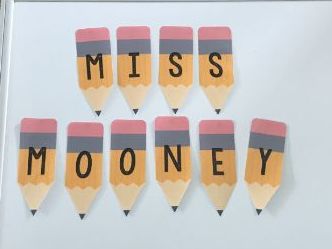 Teacher Name Pencil Bunting