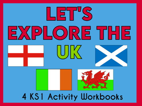 Let's Explore the UK - 4 Activity Workbooks for KS1