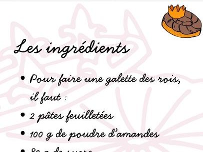Recette de la galette des rois ks2- ks1
