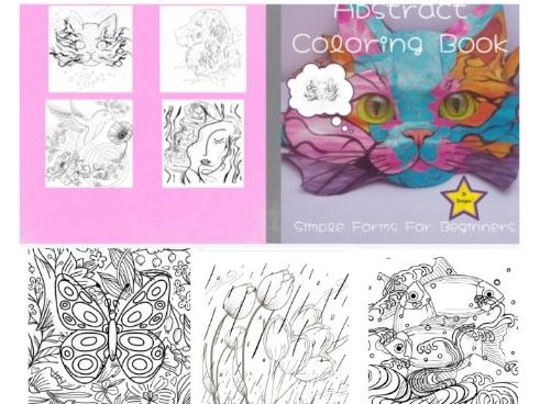 Art coloring book for beginners level students