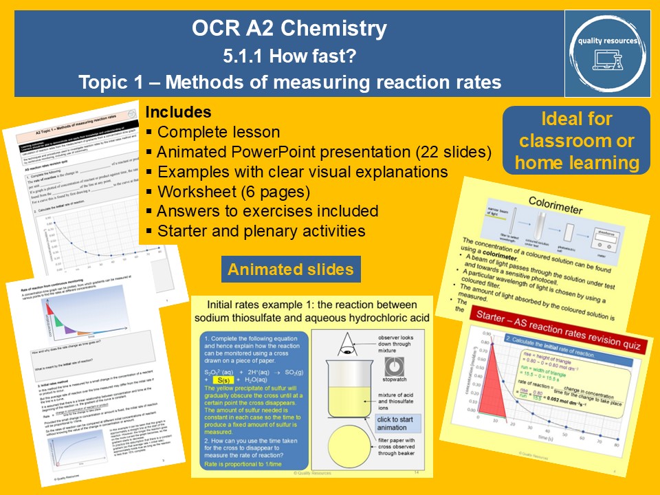 Methods of measuring reaction rates OCR A2 Chemistry