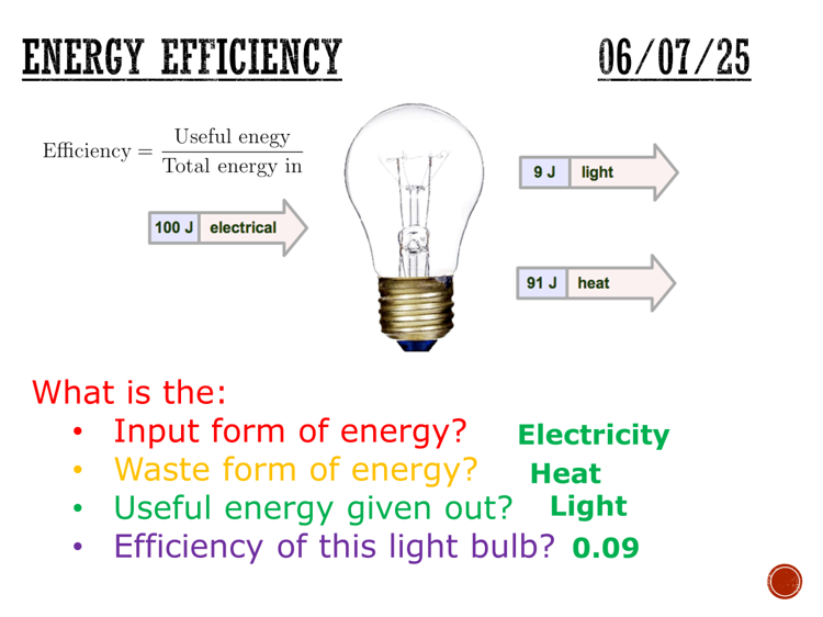 Energy efficiency - complete lesson (GCSE 1-9)