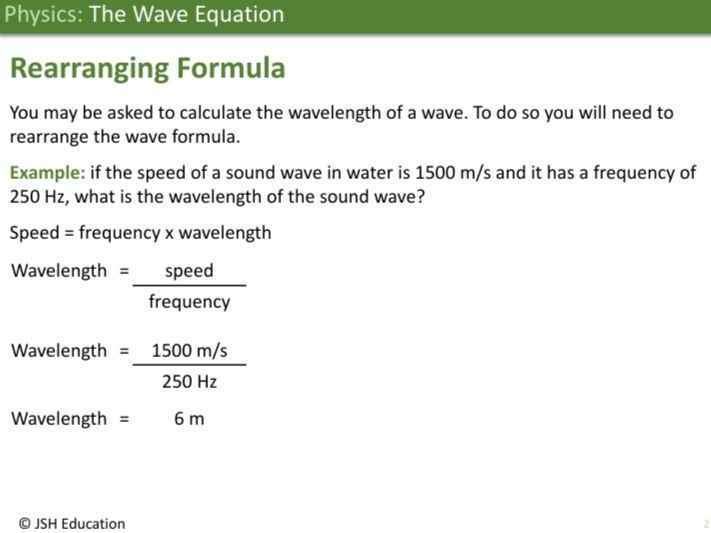 KS3 Physics: The Wave Equation