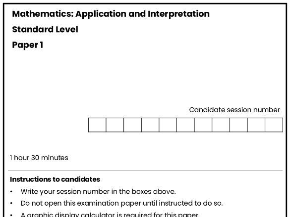 IB Math AI Unit 1 Exam - Paper 1