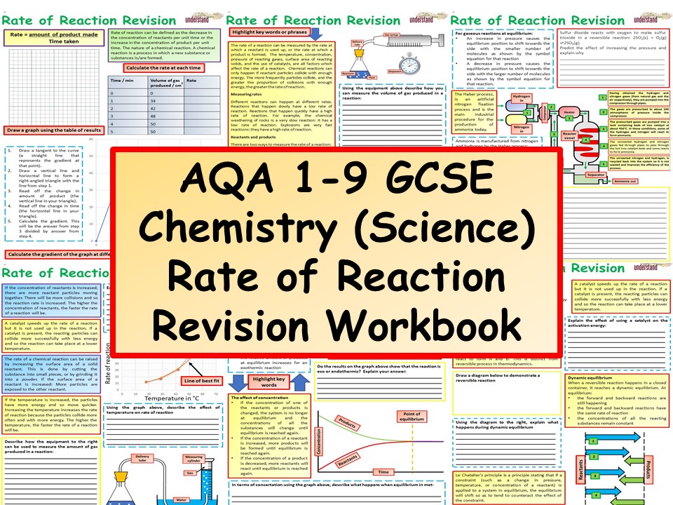 AQA 1-9 GCSE Chemistry (Science) Rate of Reaction Revision Workbook