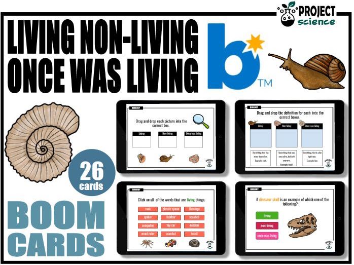 Living, Non-living and Once was Living Boom Cards™ - Distance Learning