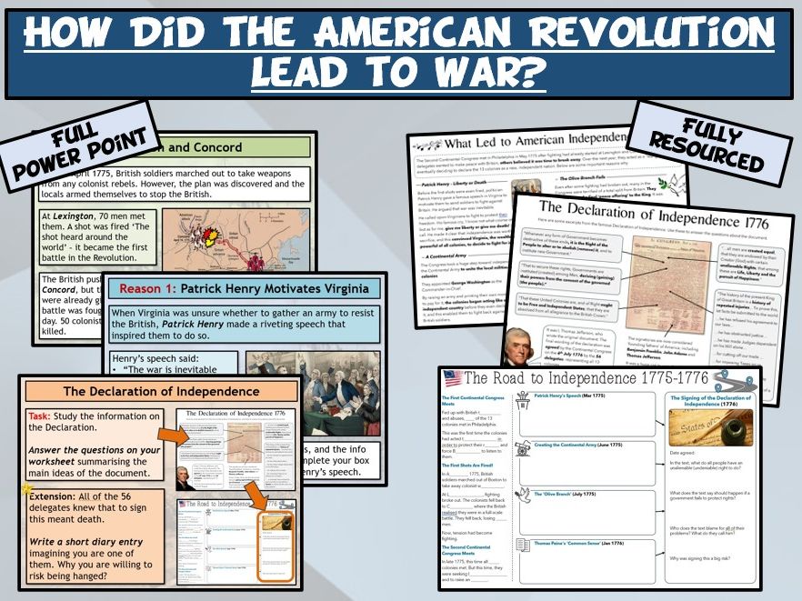 KS3 Revolutions - How Did the American Revolution Lead to War?