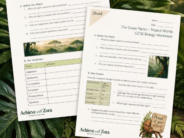 The Green Planet: Documentary Worksheet