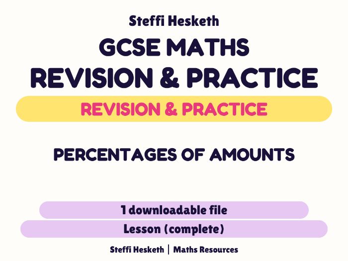 Percentages of Amounts (Non-Calculator) GCSE Revision