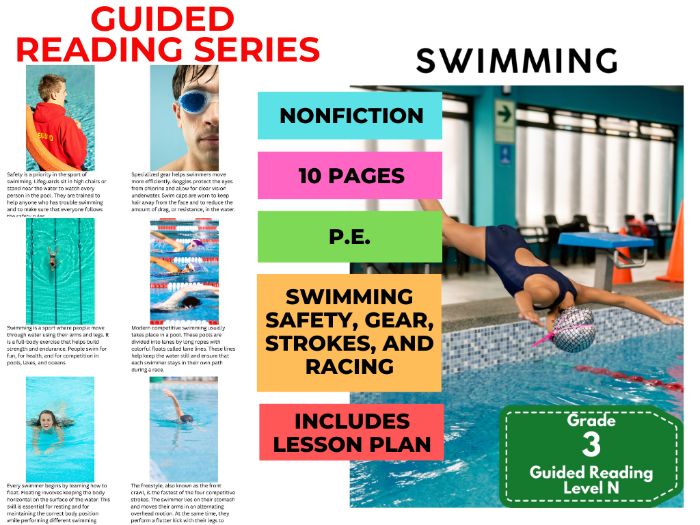 Guided Reading Level N - Swimming (with Lesson Plan)