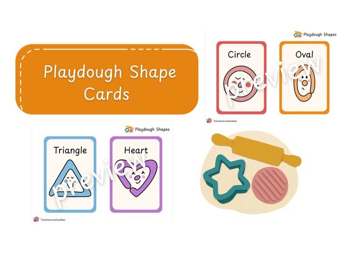 Playdough Shape Cards