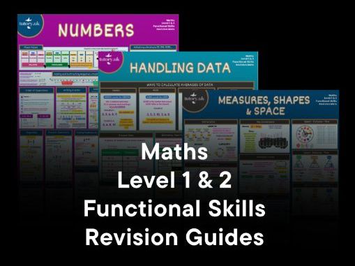 Maths Functional Skills Level 1/Level 2 Revision Guides /Posters/ Mats