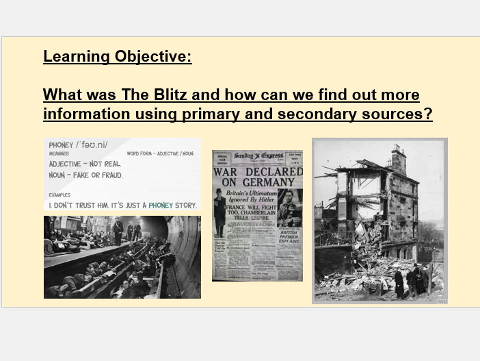 KS2 WW2: Lesson 2, what was The Blitz?