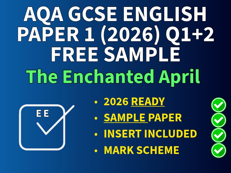 AQA GCSE English Language Paper 1, Q1-2 FREE SAMPLE (2026) The Enchanted April