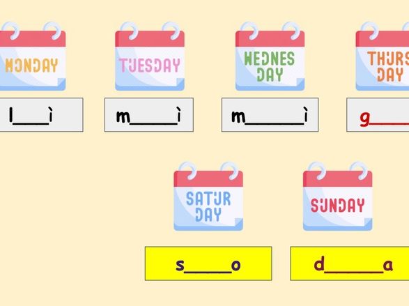 Year 7 Italian days of the week/ giorni della settimana LESSON 6 with LISTENING & WORKSHEET