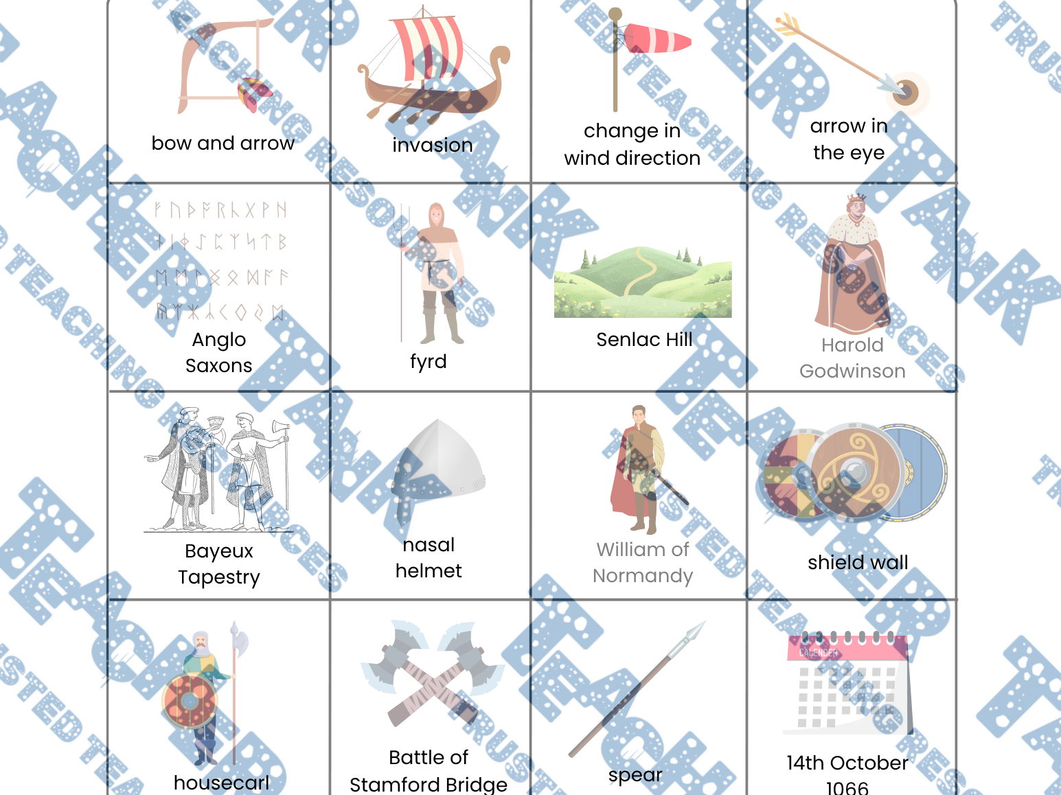The Battle of Hastings Worksheets