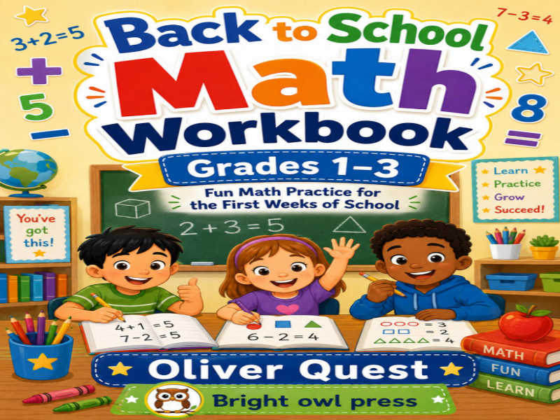 Back to School Math Workbook — Grades 1–3