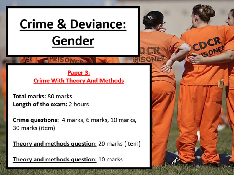 Sociology – Crime & Deviance: Gender Activity Booklet (With Answers)