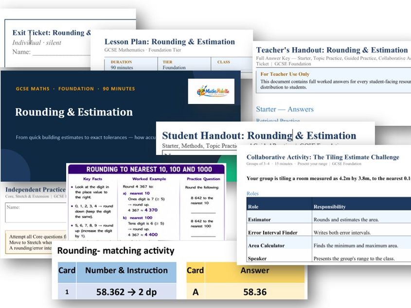 Estimation and Rounding - a Comprehensive Lesson Pack