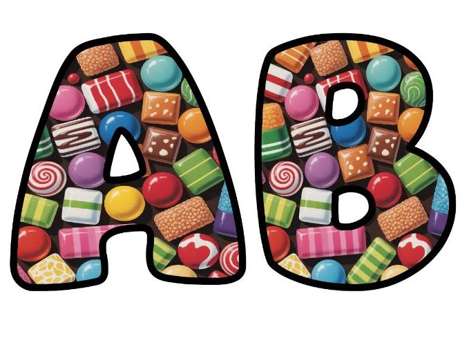 Learning Is So Sweet Yummy Classroom Display | Lettering Set | Whole Alphabet A-Z and 0-9