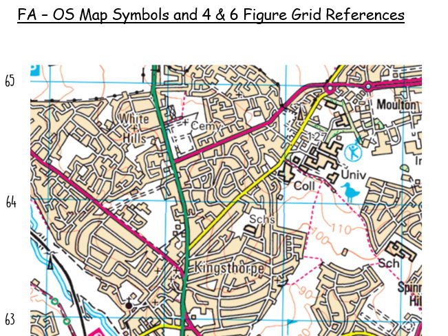 KS3 OS Map And Grid Reference Assessment Teaching Resources
